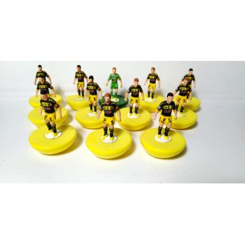 Subbuteo Andrew Table Soccer AEK Athens away kit 2019-20 on classic Hasbro bases
